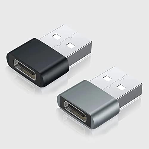 USB-C נקבה ל- USB מתאם מהיר זכר התואם למכשירי Meizu M5 שלך 16GB למטען, סנכרון, מכשירי OTG כמו מקלדת, עכבר, רוכסן, GamePad,
