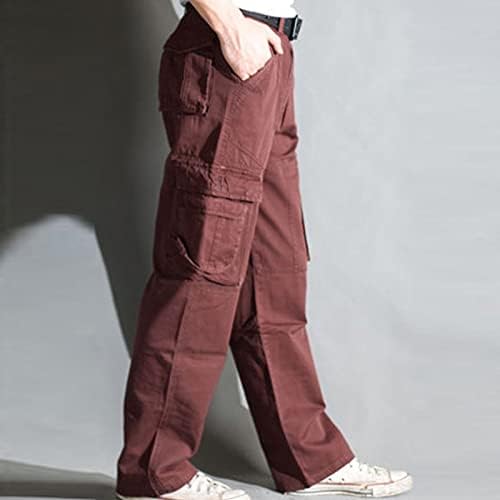 מכנסי מטען חיצוניים של Maiyifu-GJ מכנסיים חיצוניים רופפים מכנסיים מרובי כיסים כותנה צבאית מכנסיים קלים משקל קל משקל