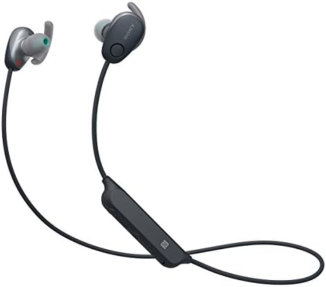 Sony SP600N רעש אלחוטי מבטל אוזניות בספורט באוזניים, שחור